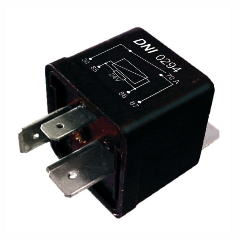RELE AUX. UNIV. 4T 70A 24V C/S