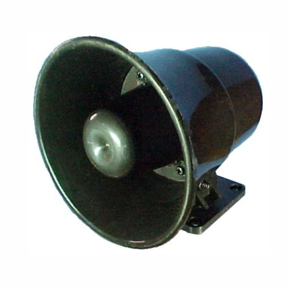 SIRENE COM VOZ 12V/2 SONS 1,5A 115DB PRETA BASE MO