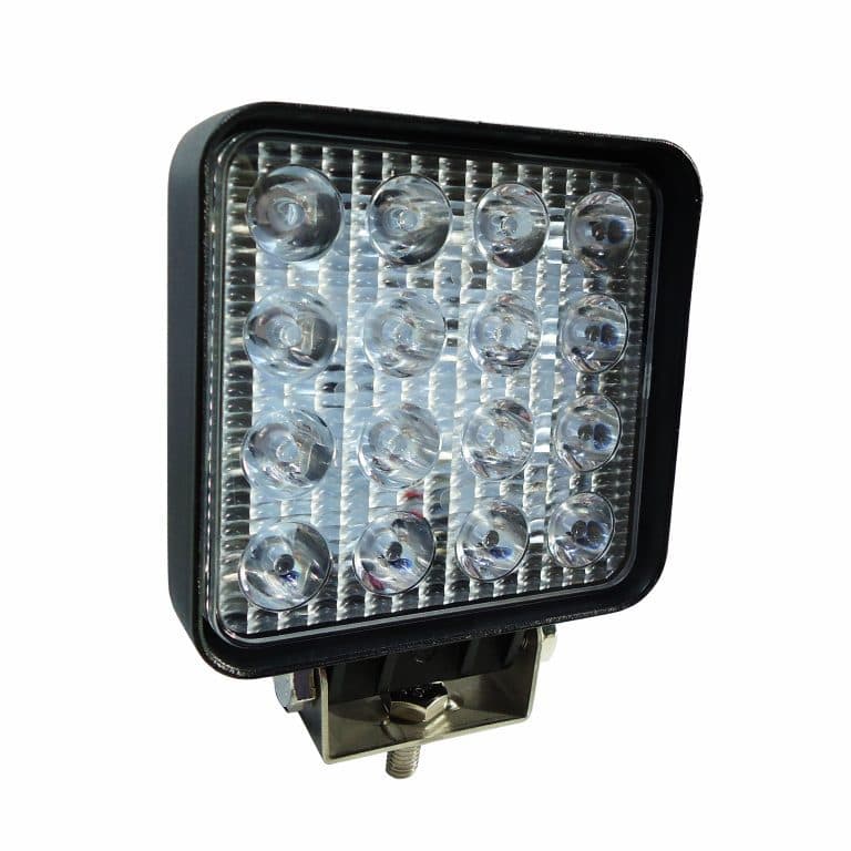 FAROL TRABALHO LED AZUL 48W QUADRADO MAQ AGRICOLAS