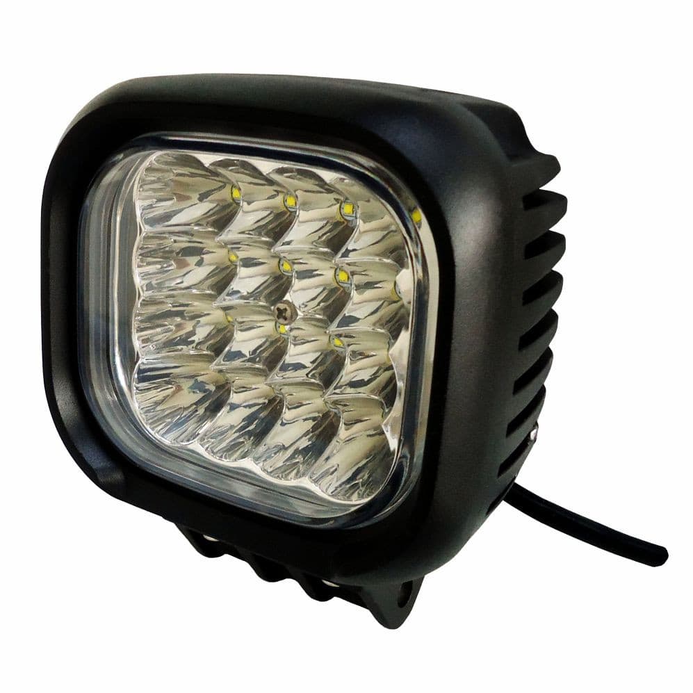 FAROL DE TRABALHO RETANGULAR COM LEDS 48W 9/48VDC