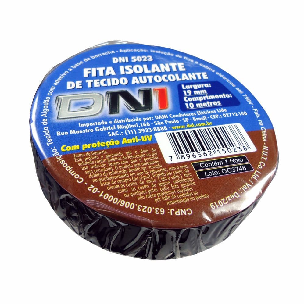 FITA ISOLANTE TECIDO AUTOCOLANTE 10MTS