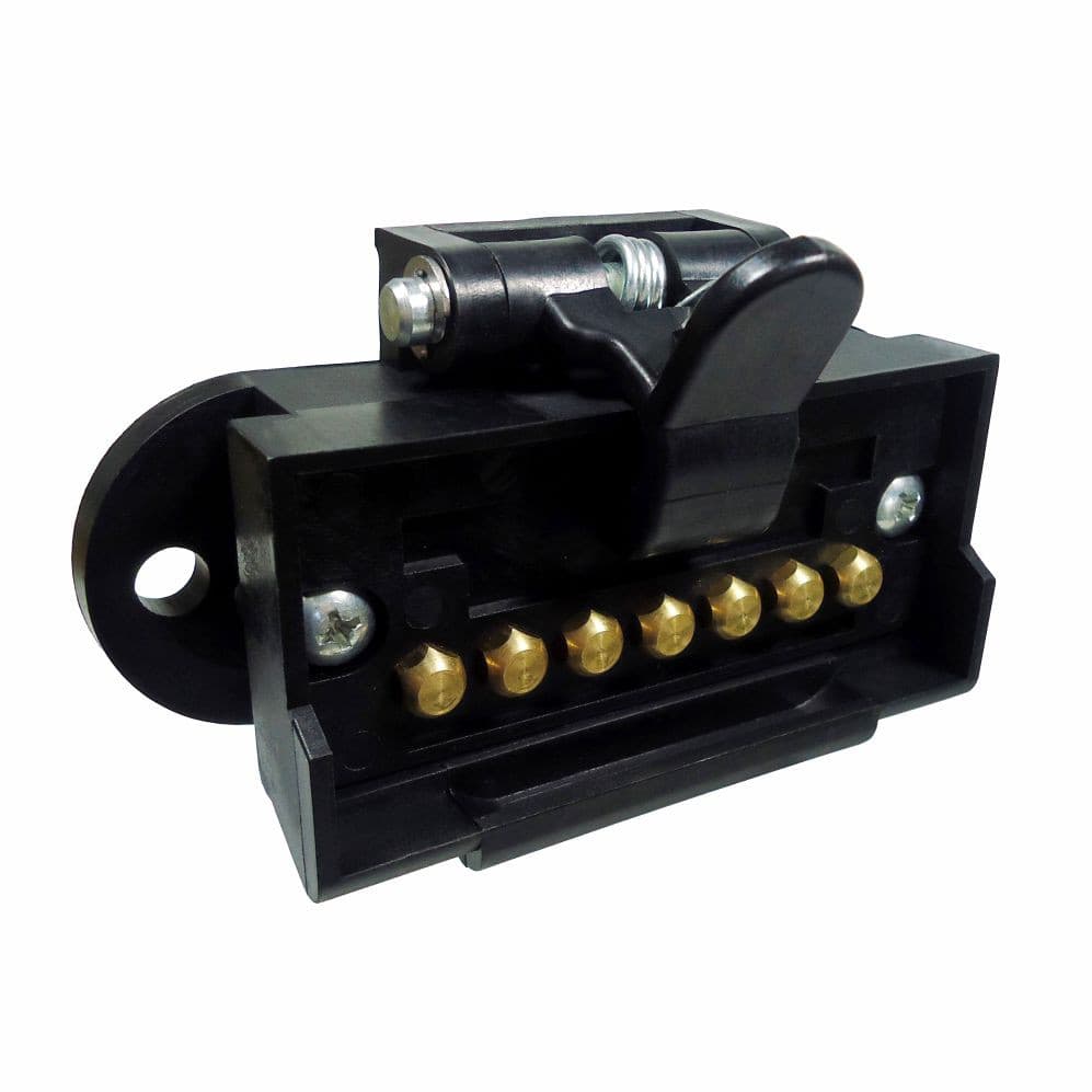 TOMADA ELETRICA FEMEA 7 POLOS RETANGULAR NYLON