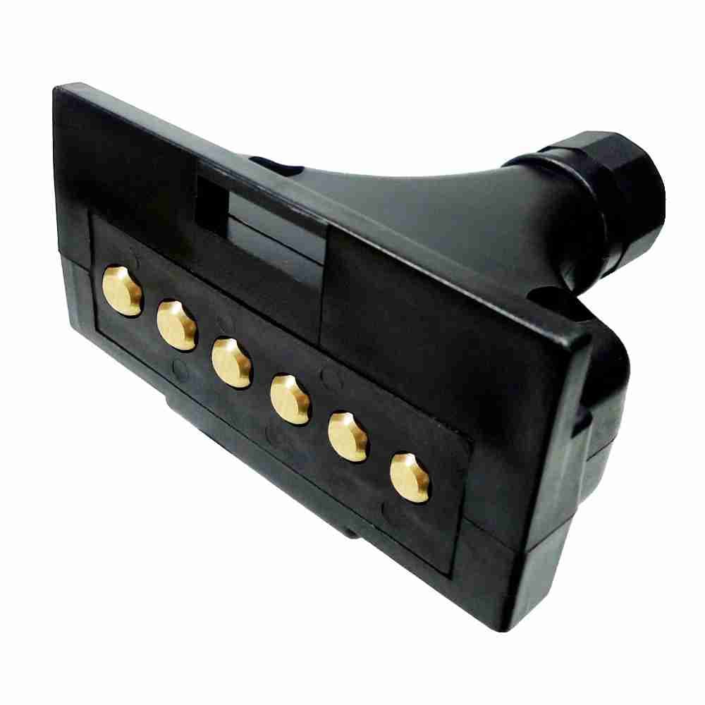 TOMADA ELETRICA MACHO 6 POLOS RETANGULAR NYLON