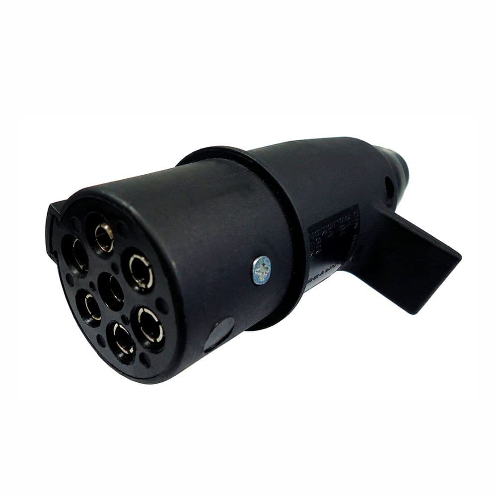 TOMADA ELETR. ENGATE REDONDA 7 POLOS MACHO PRETO
