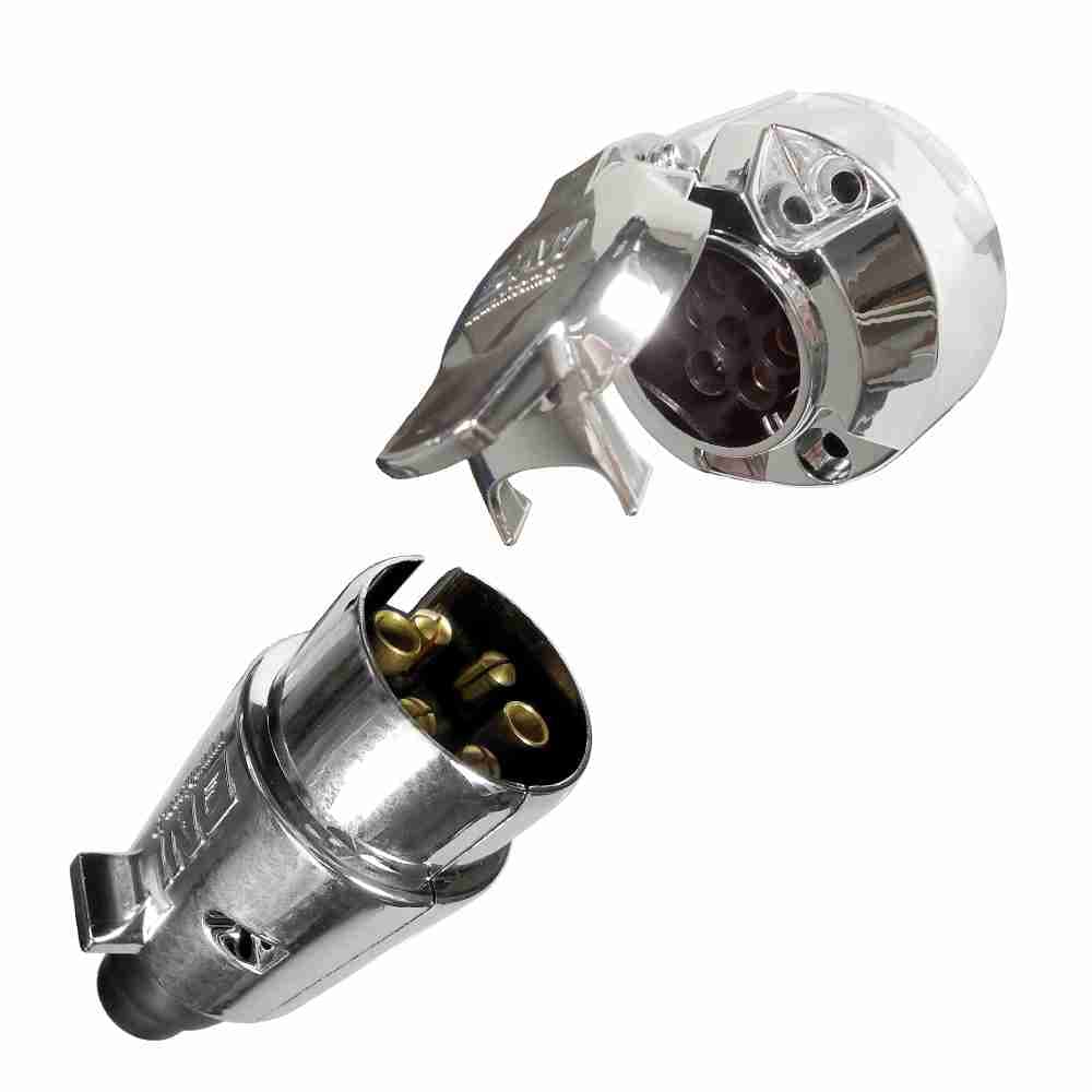 TOMADA ELETRICA P/ENG REDONDA 6P. (MACHO/FEMEA) CR