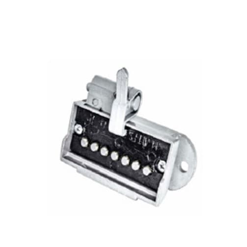 TOMADA ELETRICA FEMEA 6 POLOS RETANGULAR ALUMINIO