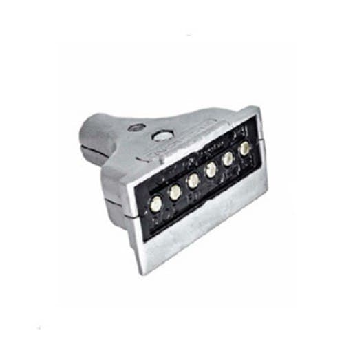 TOMADA ELETRICA MACHO 7 POLOS RETANGULAR ALUMINIO