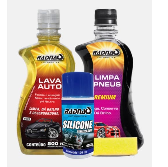 KIT AUTO HYPER 6X1 SHAMPOO L.PNEUS SILICONE ESPONJ