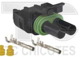KIT 2 VIAS CHICOTE REPARO INJ ELET TERM FEMEA
