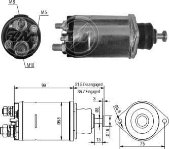AUT. 12V 28MT DELCO CUMINS PERKINS