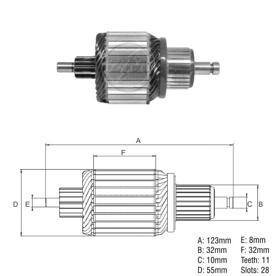 IND. BOSCH VW GOL  FORD ESCORT  AUDI A6 12V