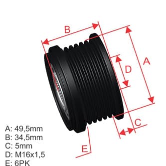 POLIA RODA LIVRE AUDI A1 A3 VW GOLF PASSAT POLO