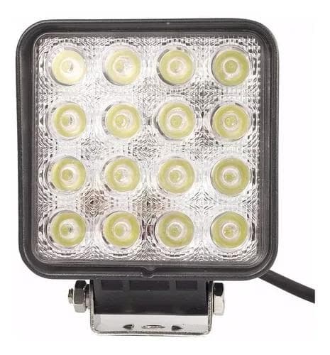 FAROL AUX. QUADRADO 16 LEDS 48 WTS SMD