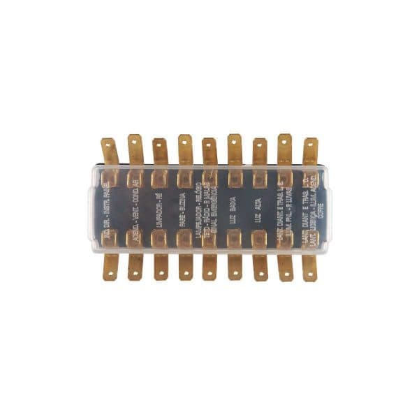 CAIXA DE FUSIVEL VIDRO 9 POLOS D10/C-10/A-10.