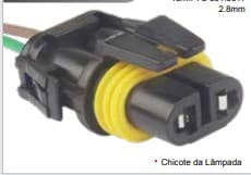 CONECTOR 2 VIAS FEMEA PARA LAMPADA