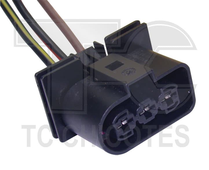 CHICOTE REPARO 3 VIAS VW, PORTA FEMEA,15CM 6.3MM