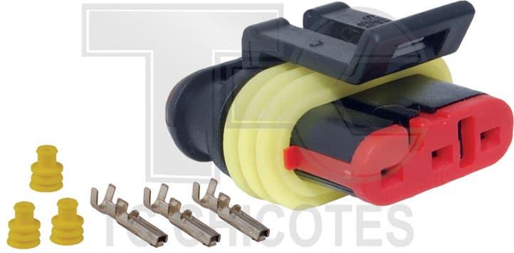 CONECTOR 3 VIAS INJ.EL/POS.BORB.